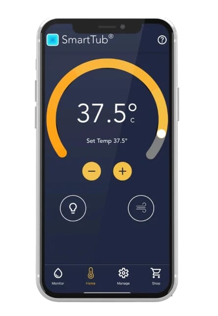 SmartTub mobile app interface