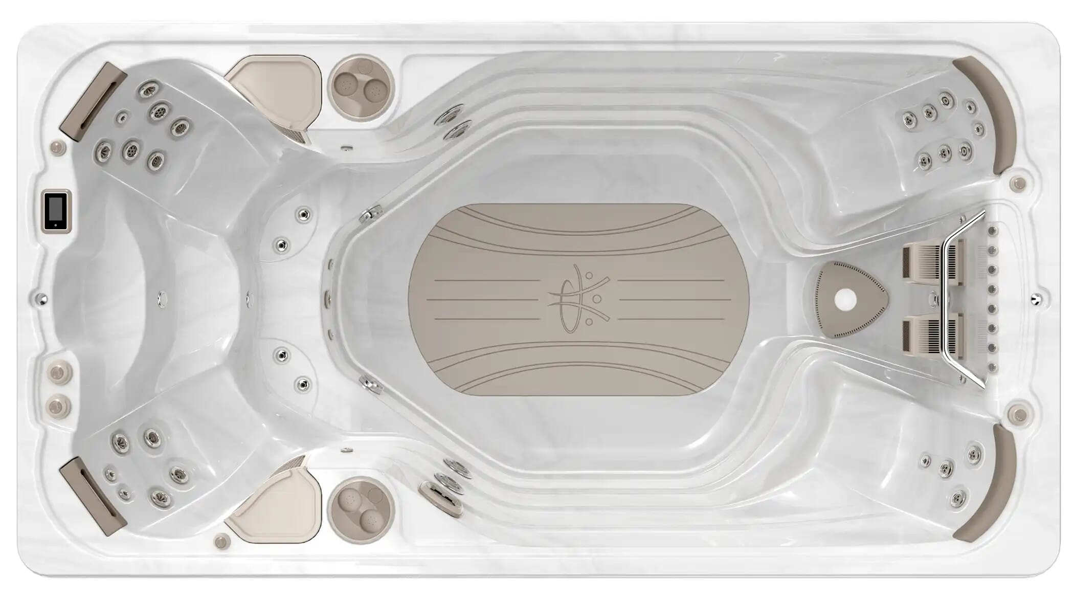 AquaTrainer 14AX, 14ft Swim Spa w/ 2 V-Twin Swim Jets - Cal-X Fun Spas