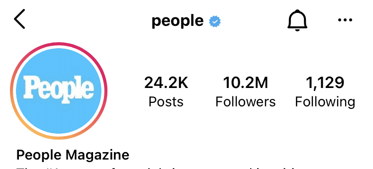 people instagram profile